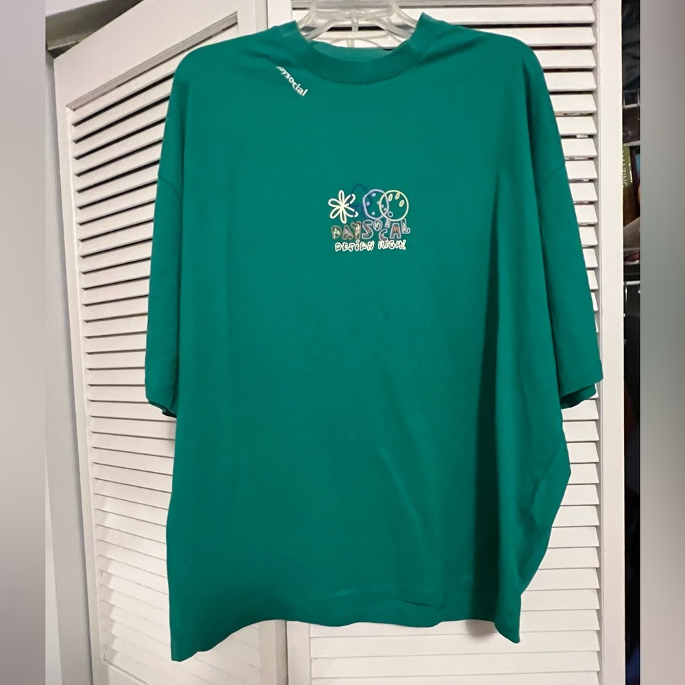 ASOS Daysocial unisex oversized t-shirt, Green, Medium, New without Tags